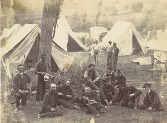 Grupo en el cuartel general del Ejército del Potomac, Antietam, octubre de 1862, 1862
