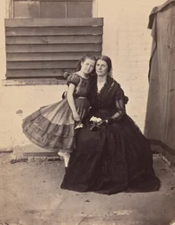 Sra. Greenhow y su hija, encarceladas en el Old Capitol, Washington, 1862