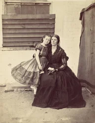 Sra. Greenhow y su hija, encarceladas en el Viejo Capitolio, Washington, 1862