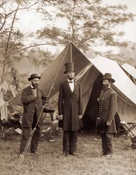 El Presidente Lincoln en el Campo de Batalla de Antietam