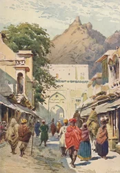 La calle principal de Alwar, c1880 1905