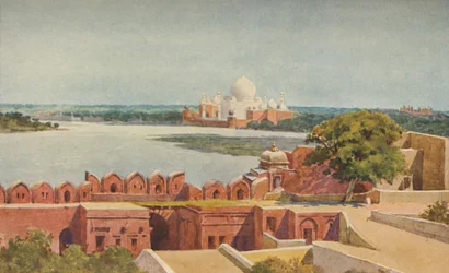 El Taj desde el Fuerte, Agra, c1880