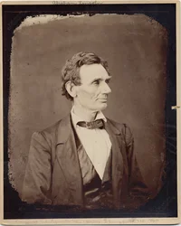 Abraham Lincoln (1809-65), 16º Presidente de los EE.UU., copia de una foto de Alexander Hesler, 1860