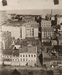 Vista este desde la cúpula del juzgado en Chicago, 1858