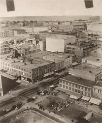 Vista noreste desde la cúpula del juzgado en Chicago, 1858