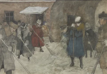 Remoción de nieve, ca 1921