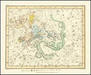 1822 - Alexander Jamieson - Osa Menor - La Osa Menor también muestra Casiopea, Draco y Cefeo