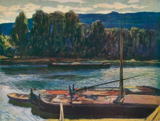 Atardecer en el río Sena, c1910, 1912