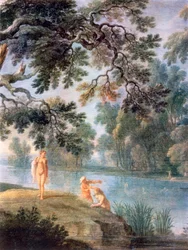Ninfas bañándose (detalle)