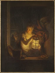 Una mujer con una linterna, 1818