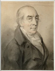 Retrato del Conde Grigory Alexeyevich Shcherbatov (1735-1810) - Molinari, Alexander (1772-1831) - Sanguina, tiza blanca y negra sobre papel - 29,8x23 - Museo Estatal de Arte de la República de Tatarstán, Kazán