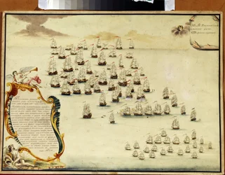 La batalla naval del estrecho de Kerch el 19 de julio de 1790