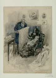 Pierre en la familia. Epílogo. Ilustración para la novela Guerra y Paz de Leo Tolstoy