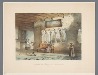Klooster van Onze-Lieve-Vrouwebasiliek te Tongeren Claustro de la iglesia de Notre-Dame, en Tongres (título sobre objeto) Monumentos antiguos de arquitectura desde el siglo XI hasta el siglo XIII en Limburg (título de la serie)