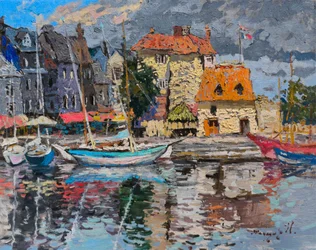 El colorido puerto de Honfleur