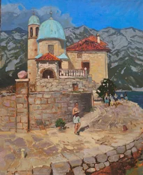 Iglesia isleña en Montenegro
