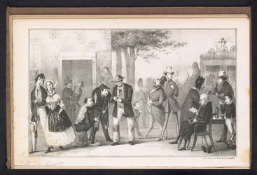 Caricatura en el almanaque estudiantil de Leiden, 1843 La hierba de nicotina (título sobre el objeto)