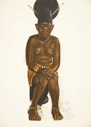 Napudre, mujer de Tuba (Niangara) Haut Ouelle, de Dessins et Peintures d