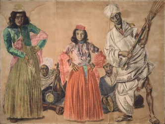 Músicos en Srinagar, 1932