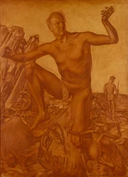 Retrato del cantante Fyodor Shalyapin 1873-1938, 1917