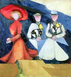 Tres figuras femeninas