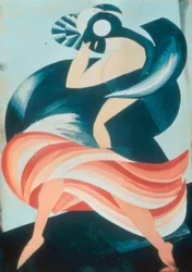 Figurín de la tercera máscara femenina