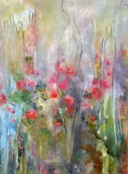 Figuras florales en flor