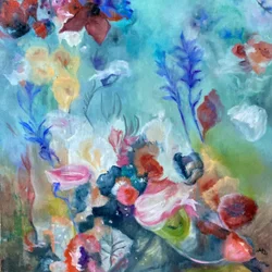 Flores abstractas de colores