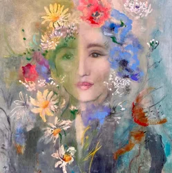 Mujer floral de ensueño