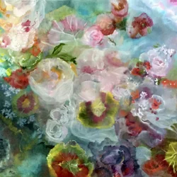 Flores en tonos pastel de ensueño