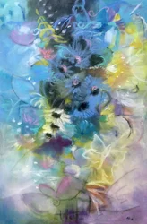 Flores en tonos pastel de ensueño