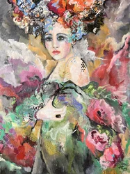 Retrato floral etéreo