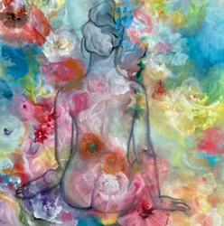Serenidad floral en tonos nude