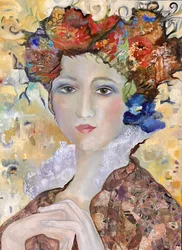 Dama floral serena