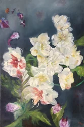 Flores blancas y delicadas