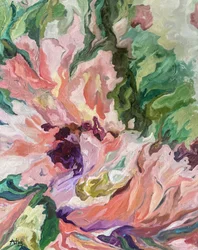 Abstracto floral vibrante