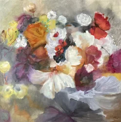 Abstracto floral vibrante