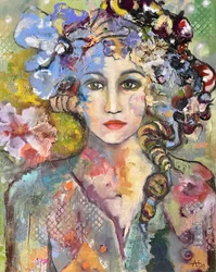 Retrato floral lleno de vida