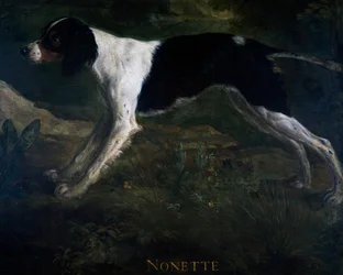 Nonette, pintado sobre la puerta de la antecámara real para el castillo de Marly por Alexandre-Francois Desportes