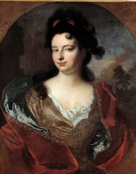 Retrato de una dama de la corte de Luis XIV (pintura de François Desportes)