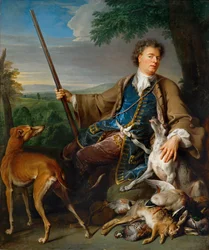 Retrato del artista como cazador, c.1699 (pintura sobre lienzo)