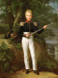 Enrique, Conde de Chambord, Duque de Burdeos, pretendiente al trono francés por la línea mayor de los Borbones, hijo de Carlos Fernando, Duque de Berry.