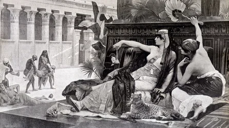 Cleopatra probando venenos en sus súbditos