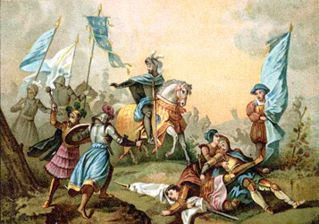 Francisco I de Francia en la batalla de Marignano
