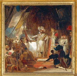 Francisco I nombrado caballero por Bayard ...