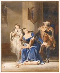 Luis XI supervisando la educación del delfín