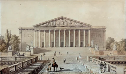 Proyecto para la Asamblea Nacional o Palais Bourbon, Palais du Corps Legislatif. Dibujo de Evariste Fragonard (1780-1850) siglo XIX París, Palais Bourbon