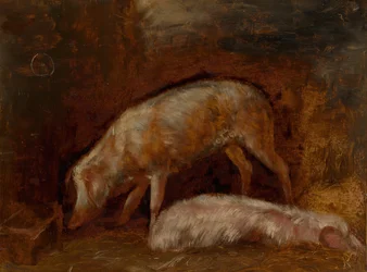 Estudio de cerdos, 1850-60