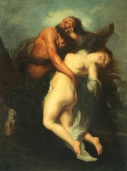 El rapto de Deianeira por el centauro Neso