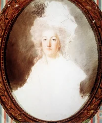 Retrato de María Antonieta (1755-1793), Archiduquesa de Austria y Reina de Francia - dibujo inacabado de Kucharsky, Museo de Versalles